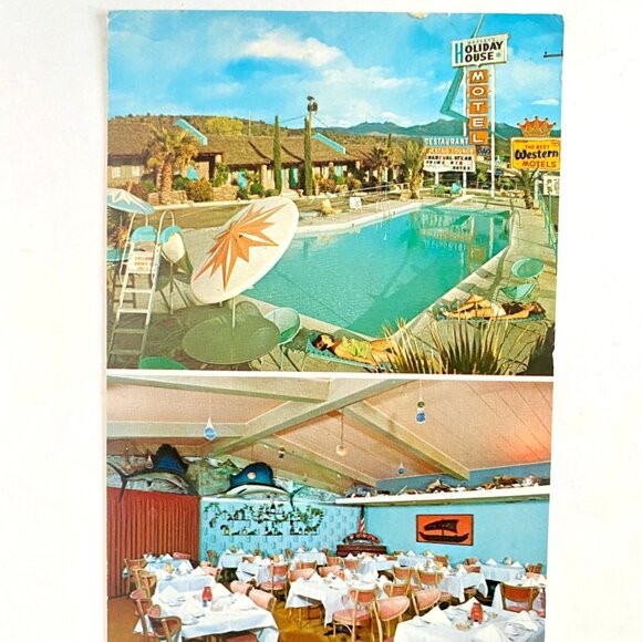 Hafleys Holiday House Motel Restaurant Kingman AZ Vintage 1971 Panorama Long - Picture 1 of 9